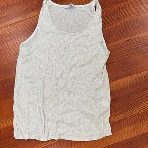 Tempo Paris Shimmering White Tank Top